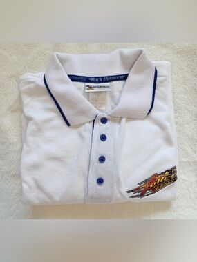 Disney World White Rock N Rollercoaster Polo Shirt XL